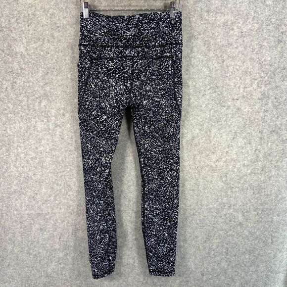 Athleta Ultimate Stash Pocket 7/8 Tight Storm Texture Black Womens Small Tall - Picture 8 of 13